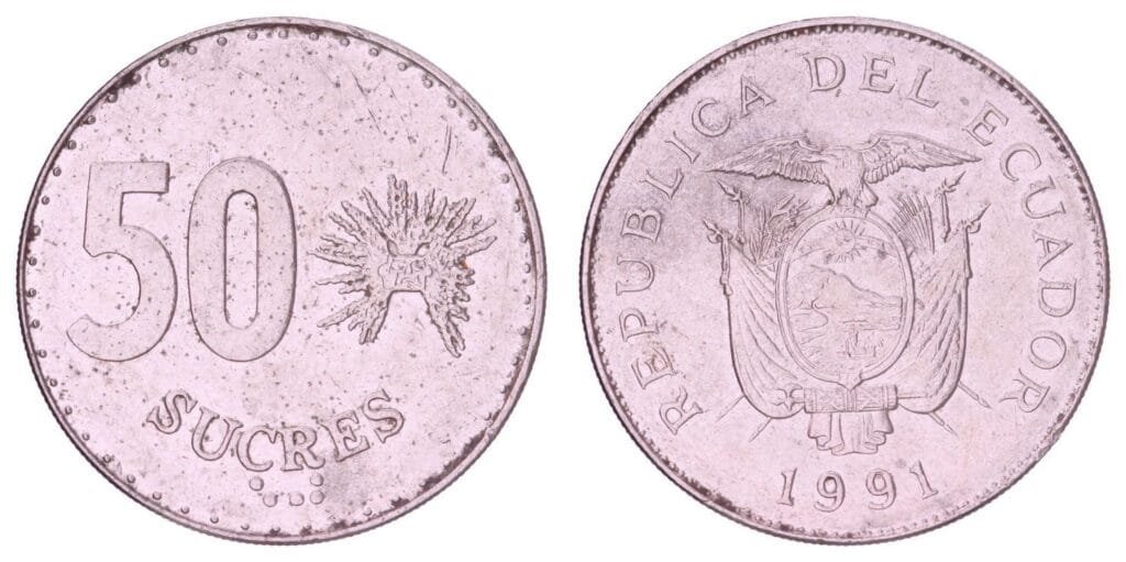 ECUADOR 50 sucres 1991 VF