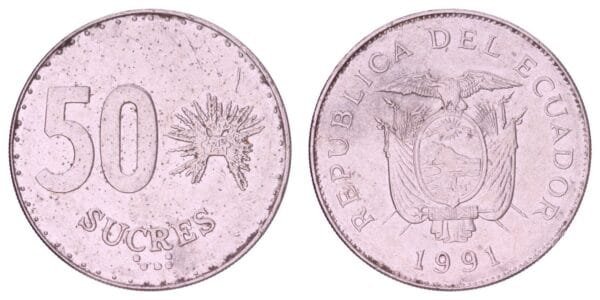 ECUADOR 50 sucres 1991 VF