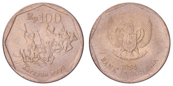 INDONESIA 100 rupiah 1994 XF+