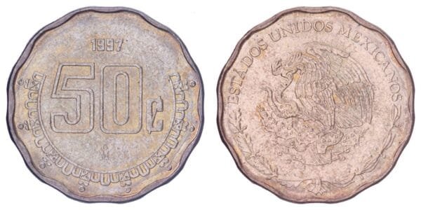 MEXICO 50 centavos 1997 XF