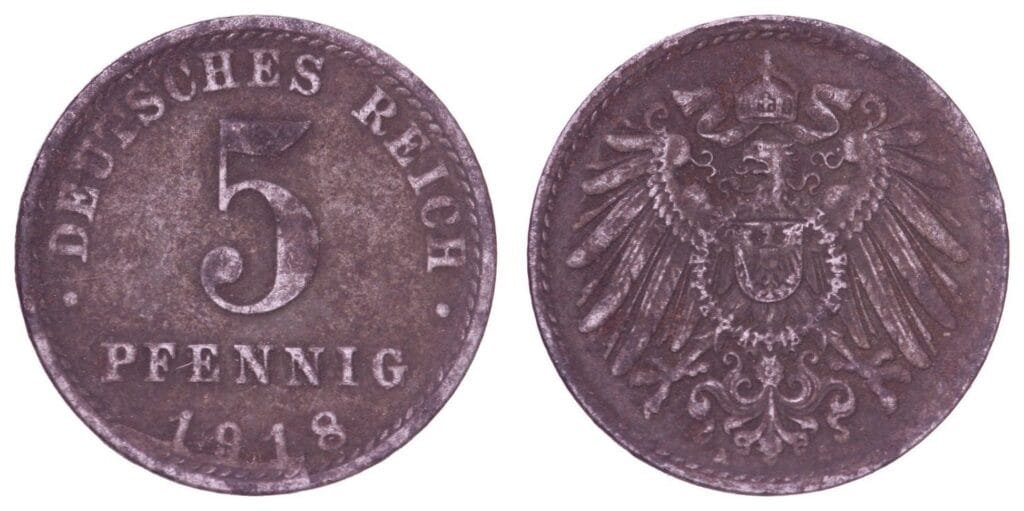 ALEMANIA 5 pfennig 1918 / Imperio / VF-