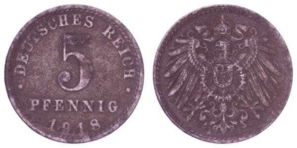 GERMANY 5 pfennig 1918 / Empire / VF-
