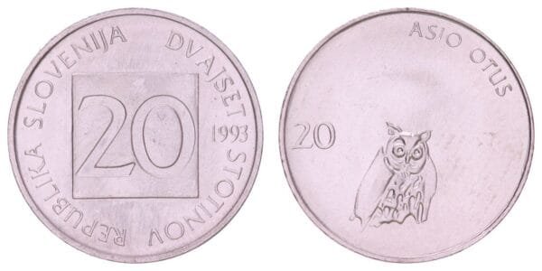SLOVENIA 20 stotinov 1993 UNC