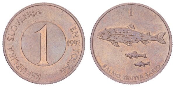 SLOVENIA 1 tolar 1992 XF+