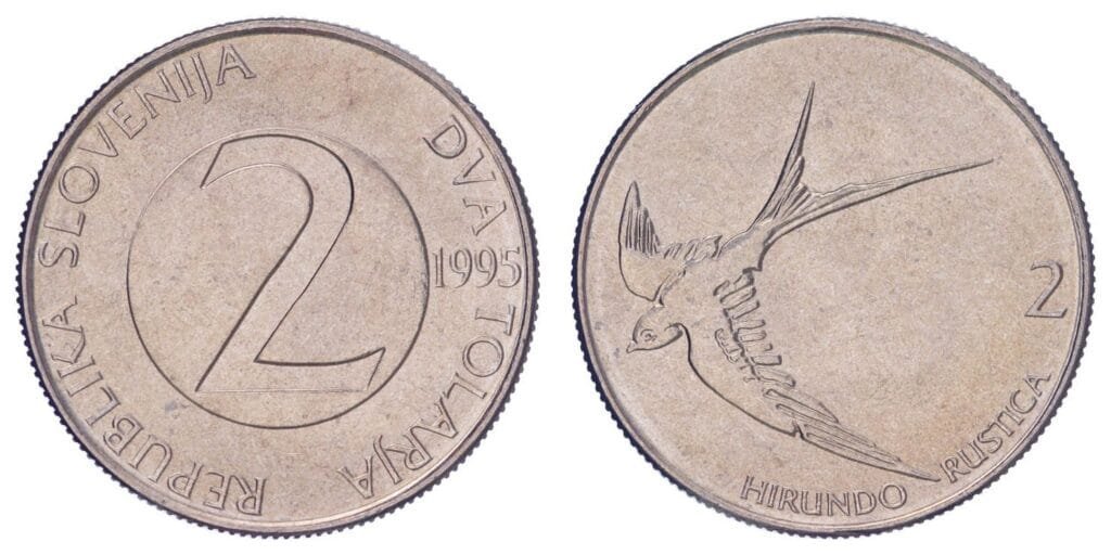 SLOVENIA 2 tolarja 1995 UNC