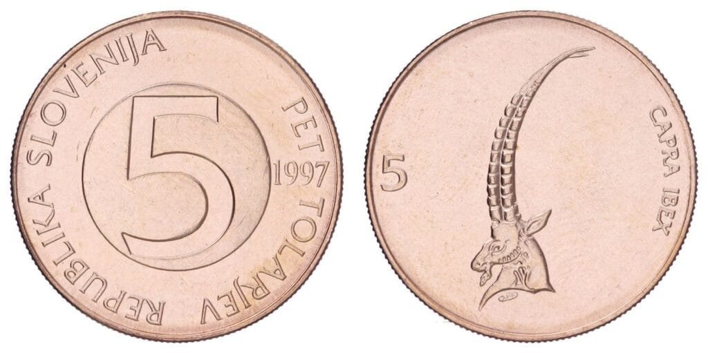 SLOVENIA 5 tolarjev 1997 UNC
