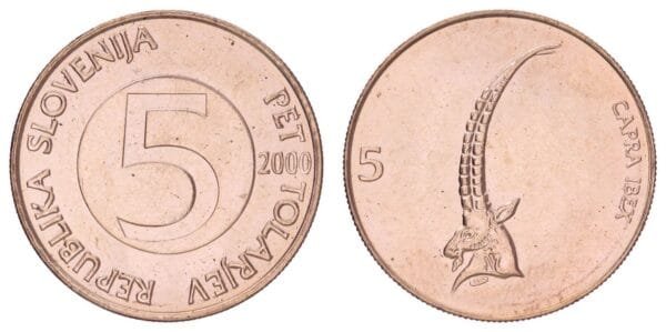 SLOVENIA 5 tolarjev 2000 UNC-