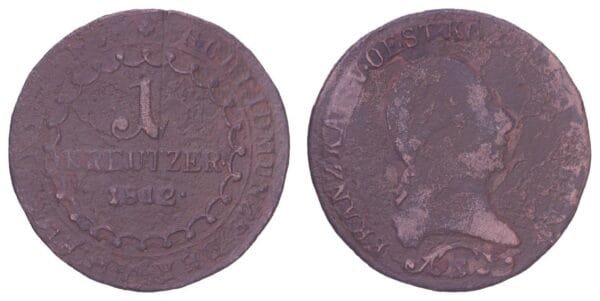 AUSTRIA 1 kreuzer 1812S F+