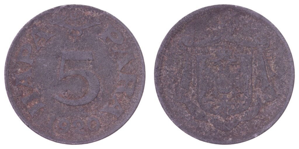 JUGOSLAVIJA 5 para 1920 F