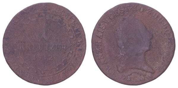 AUSTRIA 1 kreuzer 1812 F