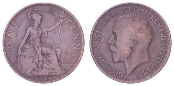 GREAT BRITAIN 1 penny 1914 VF-