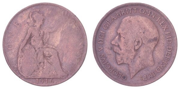 GREAT BRITAIN 1 penny 1916 VF-