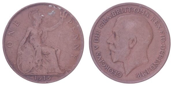 GREAT BRITAIN 1 penny 1919 VF-
