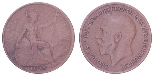 GREAT BRITAIN 1 penny 1920 VF-
