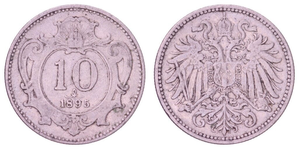 AUSTRIA 10 heller 1895 MBC