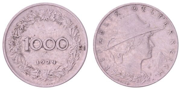 AUSTRIA 1000 kronen 1924 VF