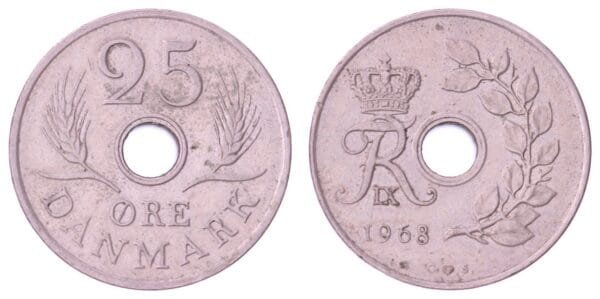 DENMARK 25 ore 1968 VF