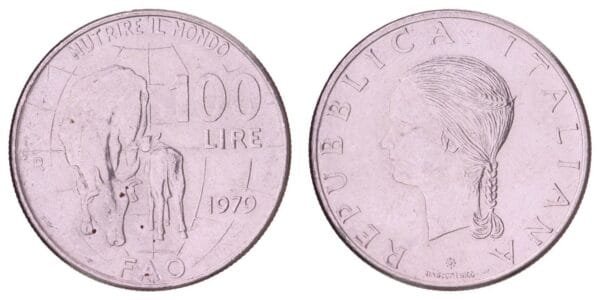 ITALY 100 lire 1979 / FAO / XF