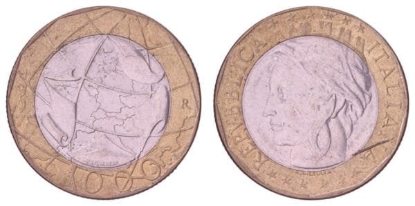 ITALY 1000 lire 1997 XF-