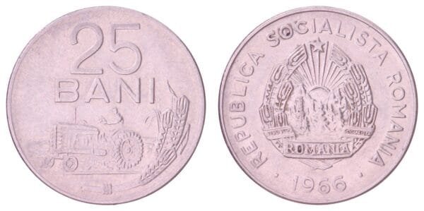 ROMANIA 25 bani 1966 VF