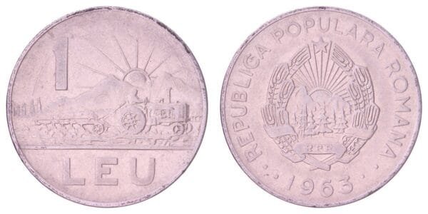 ROMANIA 1 leu 1963 VF