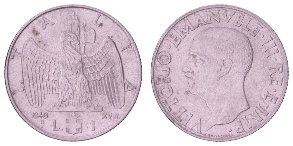 ITALAMI 1 lira 1940 VF