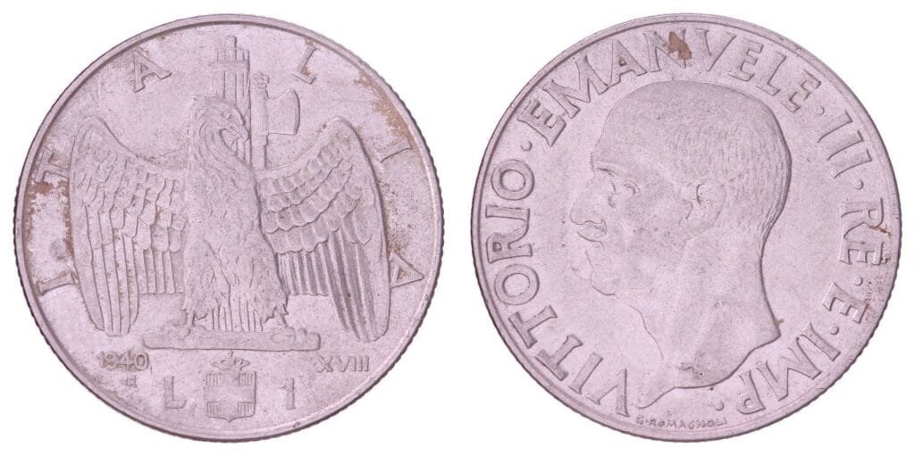 ITALIA 1 lira 1940 VF