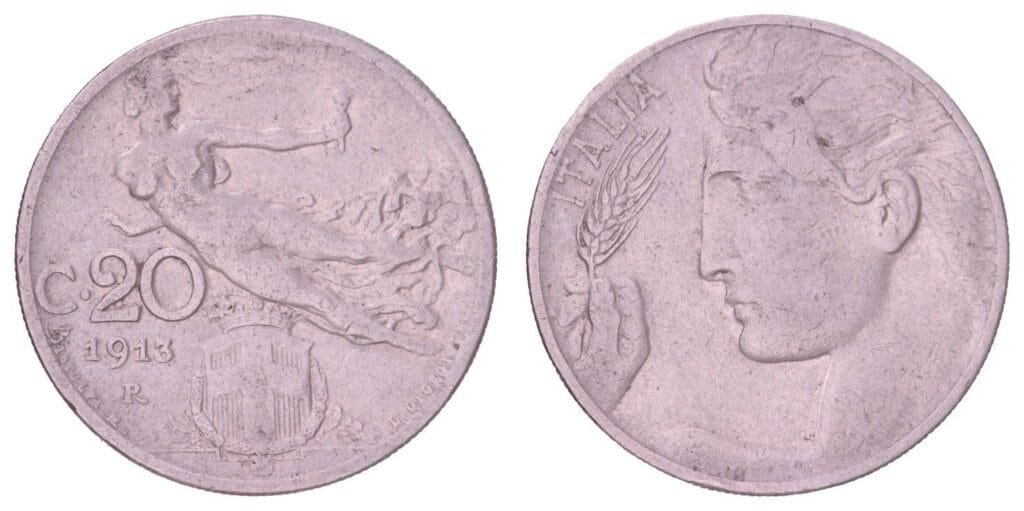 ITALY 20 centesimi 1913 VF