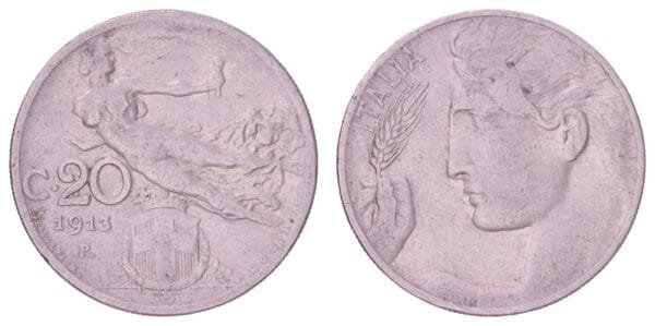 ITALY 20 centesimi 1913 VF