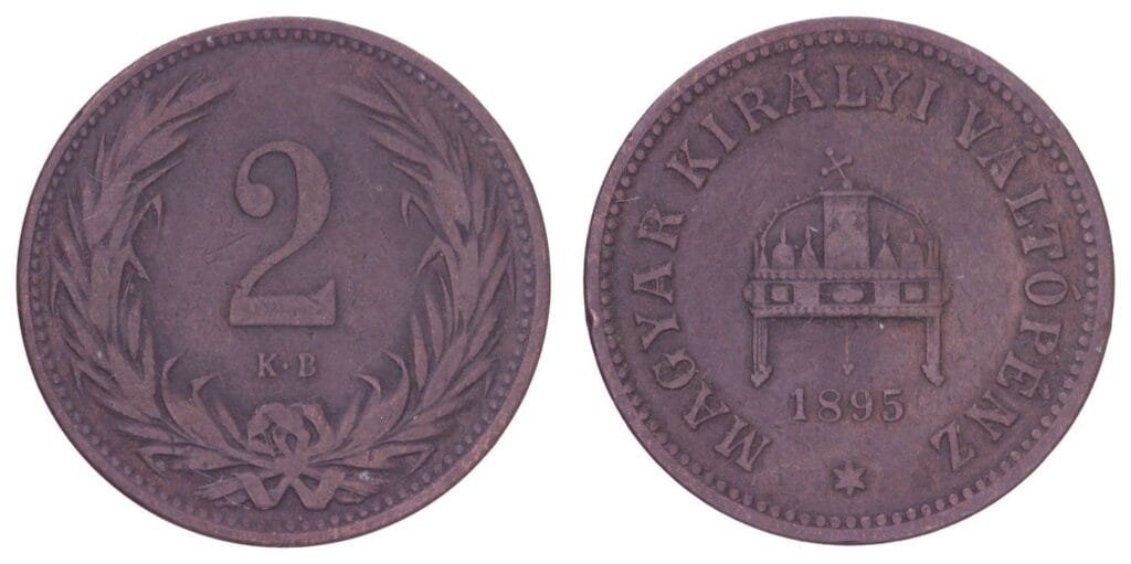HUNGARY 2 filler 1895 VF