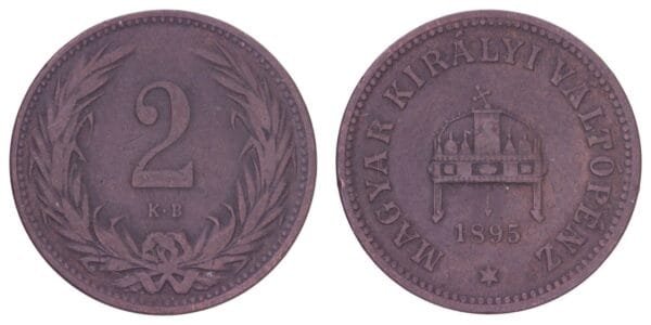 HUNGARY 2 filler 1895 VF