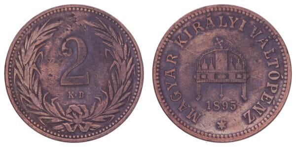HUNGARY 2 filler 1895 VF-