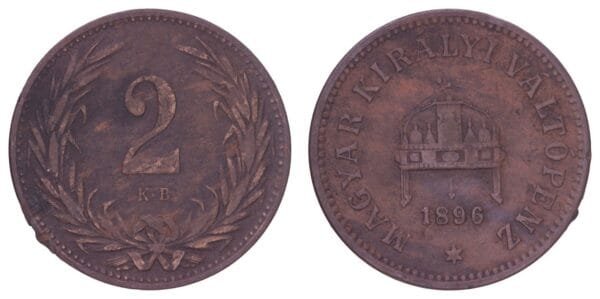 HUNGARY 2 filler 1896 VF-