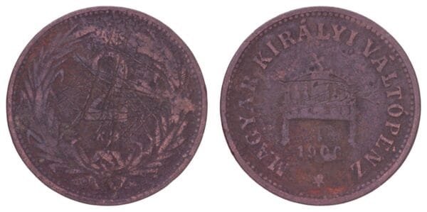 HUNGARY 2 filler 1906 F