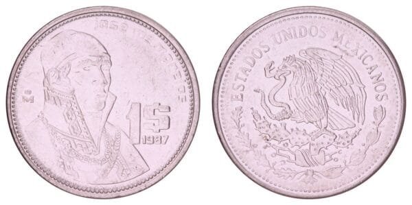 MEXICO 1 peso 1987 XF