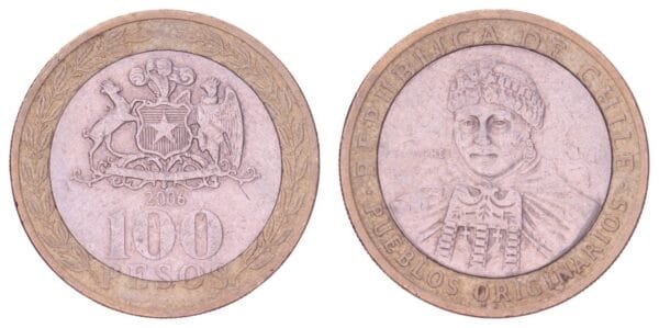 CHILE 100 pesos 2006 VF