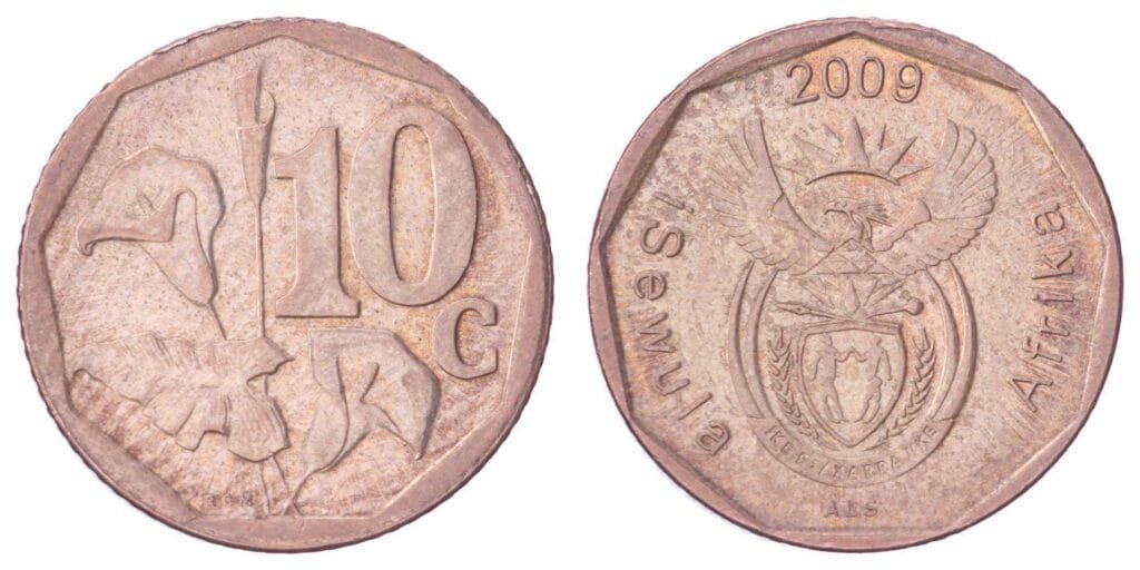 SOUTH AFRICA 10 cents 2009 / iSewula Afrika / VF+