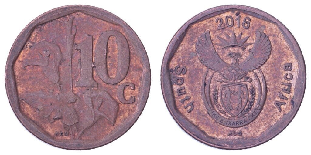 SOUTH AFRICA 10 cents 2016 / South Africa / VF+