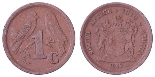 SOUTH AFRICA 1 cent 1995 / South Africa - Suid-Afrika / VF