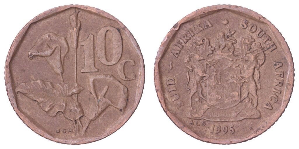 SOUTH AFRICA 10 cents 1995 / South Africa - Suid-Afrika / VF