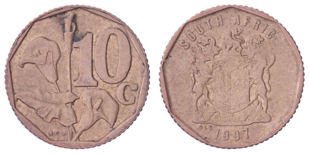 SOUTH AFRICA 10 cents 1997 / South Africa / VF