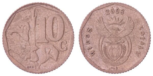 SOUTH AFRICA 10 cents 2003 / South Africa / VF