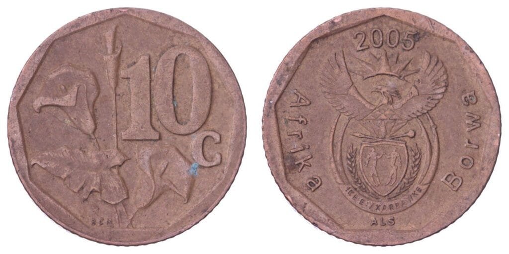 SOUTH AFRICA 10 cents 2005 / Aforika Borwa / VF
