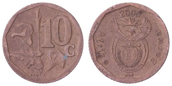 SOUTH AFRICA 10 cents 2005 / Aforika Borwa / VF