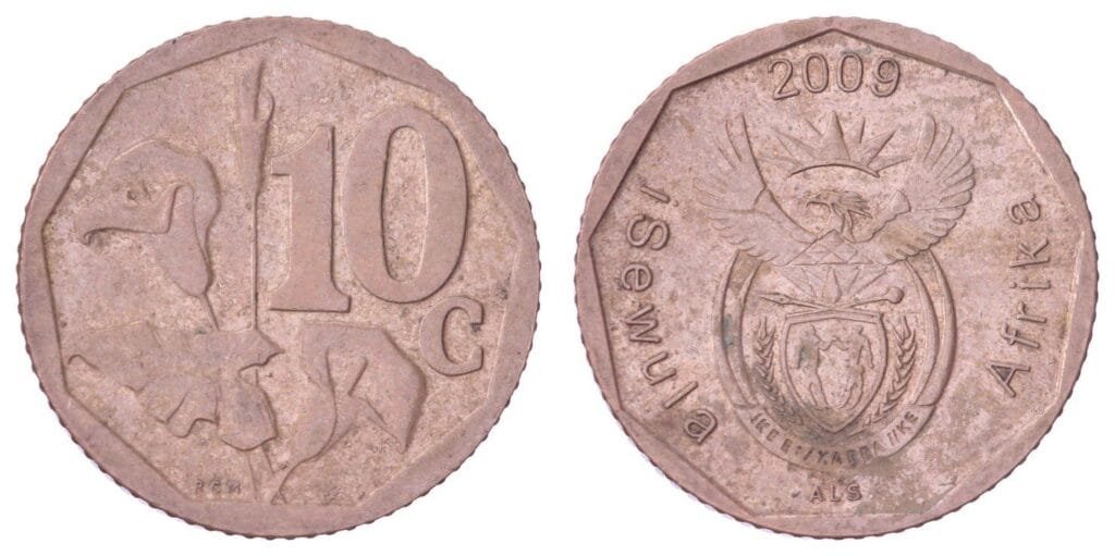 SOUTH AFRICA 10 cents 2009 / iSewula Afrika / VF