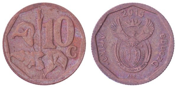 SOUTH AFRICA 10 cents 2015 / Afrika-Dzonga / VF