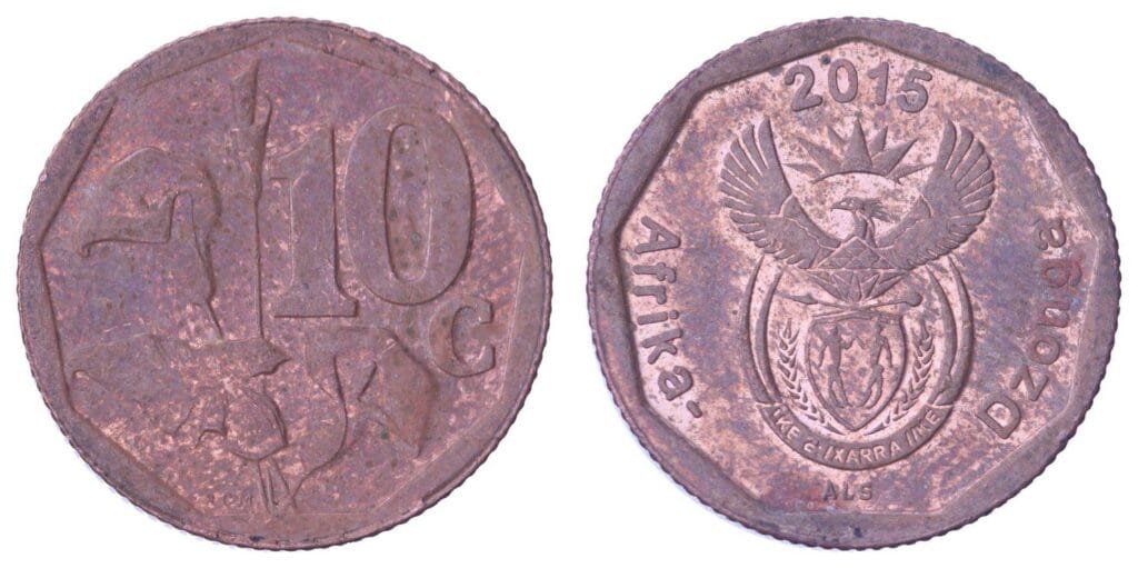 SOUTH AFRICA 10 cents 2015 / Afrika-Dzonga / VF