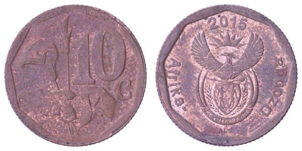 SOUTH AFRICA 10 cents 2015 / Afrika-Dzonga / VF