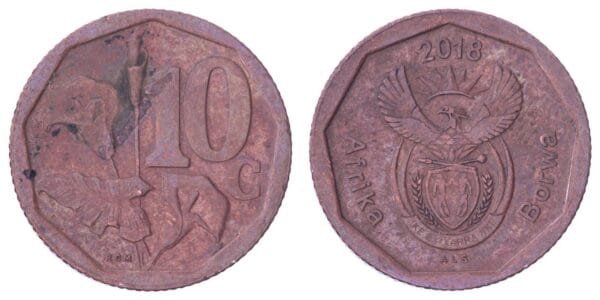 SOUTH AFRICA 10 cents 2018 / Aforika Borwa / VF