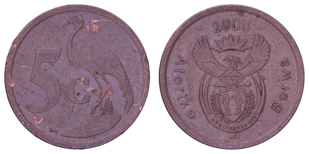 SOUTH AFRICA 5 cents 2005 / Aforika Borwa / VF